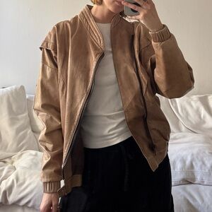 Women's Tan Leather Jacket